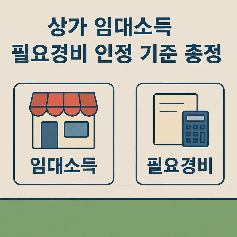 상가 임대소득 필요경비 인정 기준 총정리