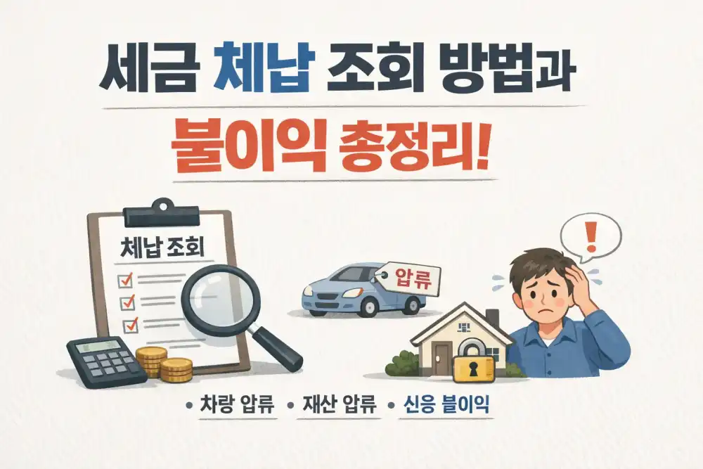 세금 체납 조회 방법과 불이익 총정리