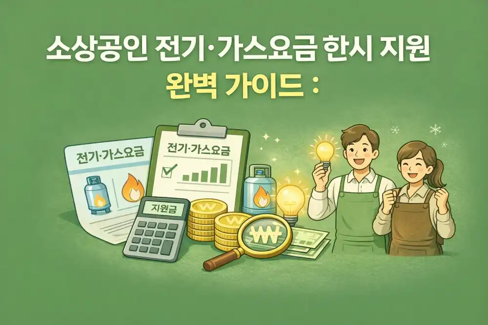 소상공인 전기·가스요금 한시 지원 완벽 가이드