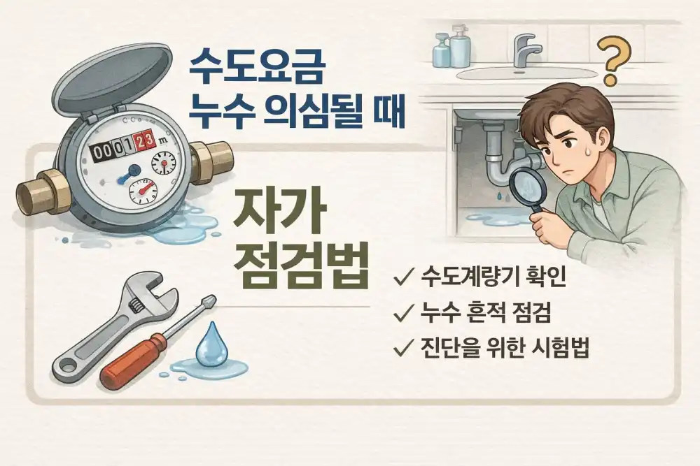 수도요금 누수 의심될 때 자가 점검법