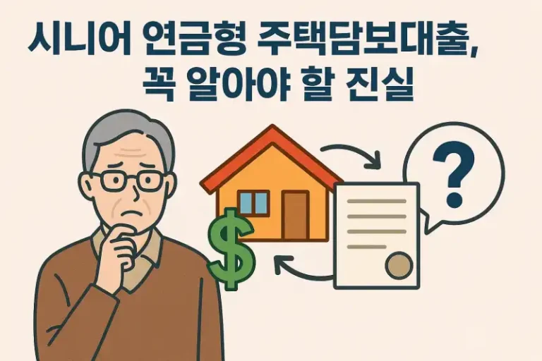 시니어 연금형 주택담보대출, 꼭 알아야 할 진실