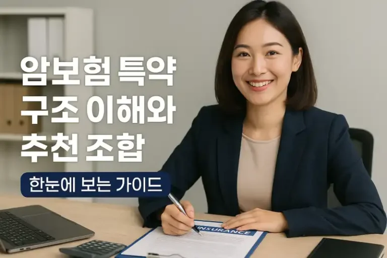 암보험 특약 구조 이해와 추천 조합