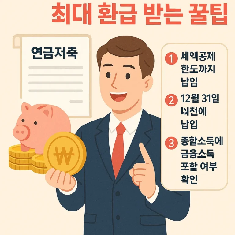 연금저축 세액공제 최대 환급 받는 꿀팁