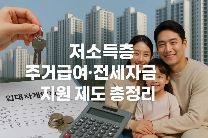 저소득층 주거급여·전세자금 지원 제도 총정리