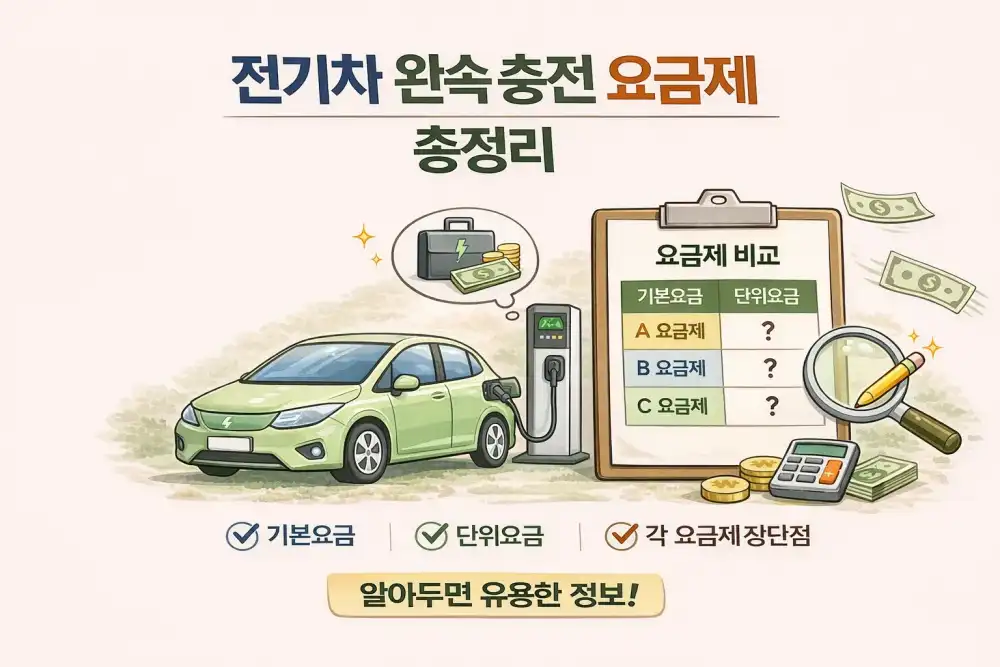 전기차 완속 충전 요금제 비교 총정리