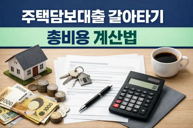 주택담보대출 갈아타기 총비용 계산법