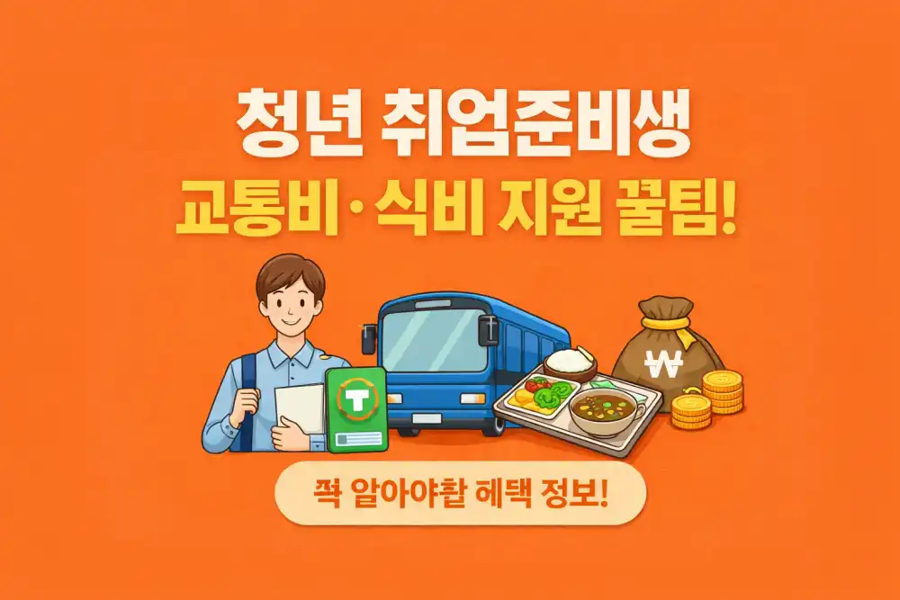 청년 취업준비생 교통비·식비 지원 꿀팁!
