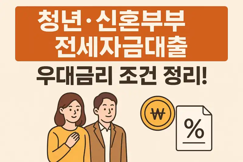 청년·신혼부부 전세자금대출 우대금리 조건 정리!