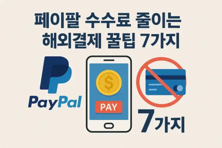 페이팔 수수료 줄이는 해외결제 꿀팁 7가지