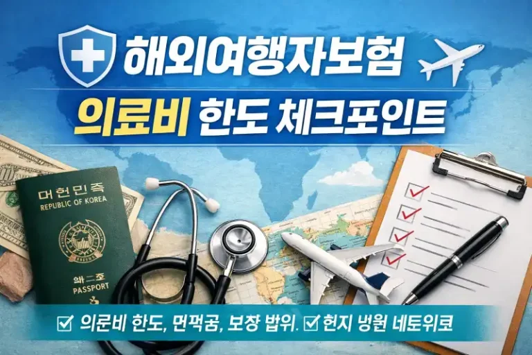 해외여행자보험 의료비 한도 체크포인트