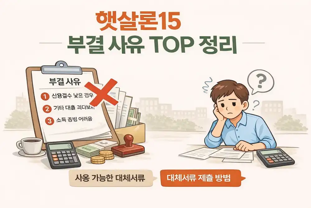 햇살론15 부결 사유 TOP 정리