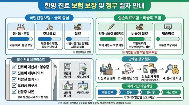 한의원 치료비 아직도 전액 내세요? 보험청구 가능 항목 총정리
