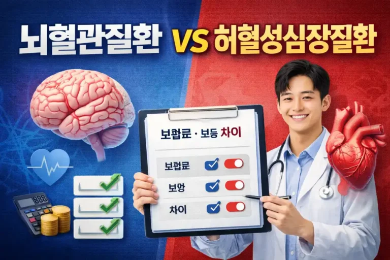 뇌혈관질환 vs 허혈성심장질환 특약 | 보험료·보장·차이 완벽 비교