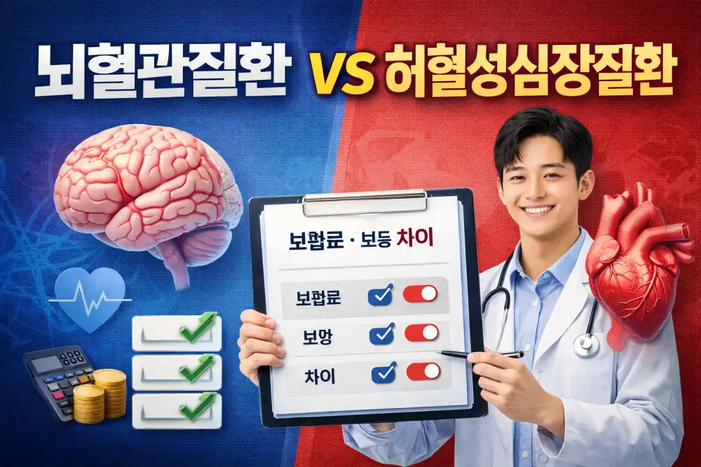 뇌혈관질환 vs 허혈성심장질환 특약 | 보험료·보장·차이 완벽 비교