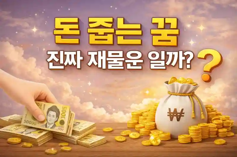돈 줍는 꿈, 재물운일까?