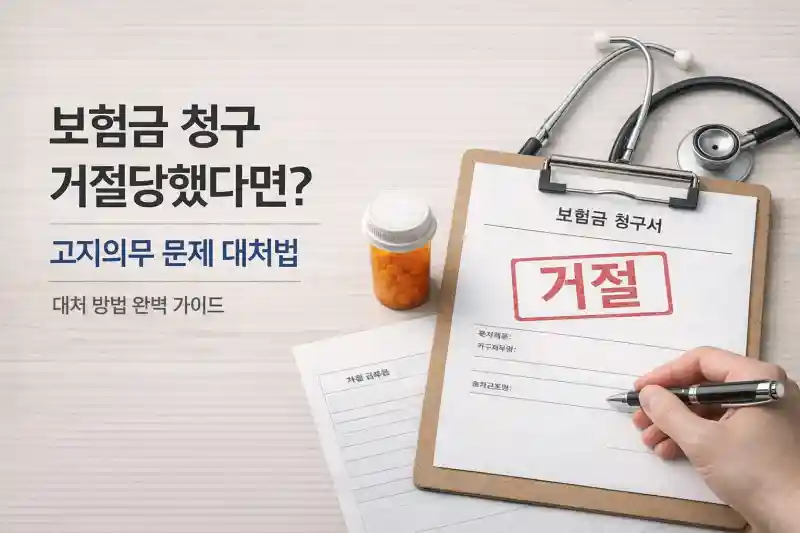 보험금 청구 거절당했다면? 고지의무 문제 대처법