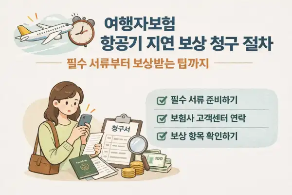 여행자보험 항공기 지연 보상 청구 절차, 필수 서류부터 보상받는 팁까지