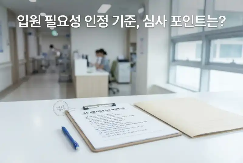 입원 필요성 인정 기준 심사 포인트는?