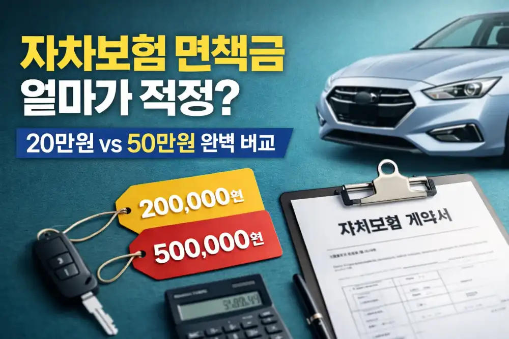 자차보험 면책금 얼마가 적정? 20만원vs50만원 완벽 비교