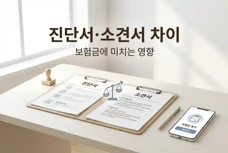 진단서 소견서 차이 보험금에 미치는 영향