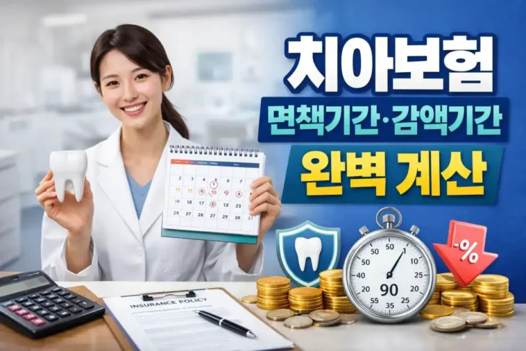 치아보험 면책기간·감액기간 완벽 계산