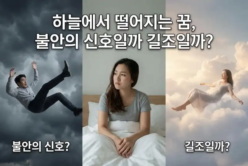 하늘에서 떨어지는 꿈, 불안의 신호일까 길조일까?