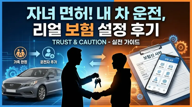 자녀가 면허 따고 내 차 몰겠다길래 보험 세팅한 현실 후기