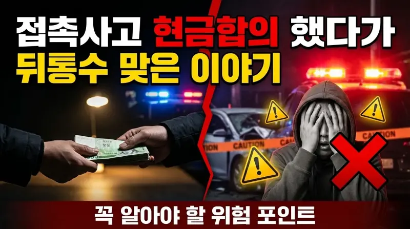 접촉사고 현금합의 했다가 뒤통수 맞은 이야기