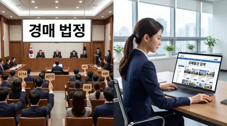 경매 vs 공매 비교 사진