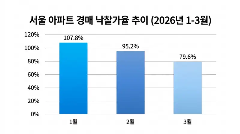 서울 경매 낙찰가율 그래프