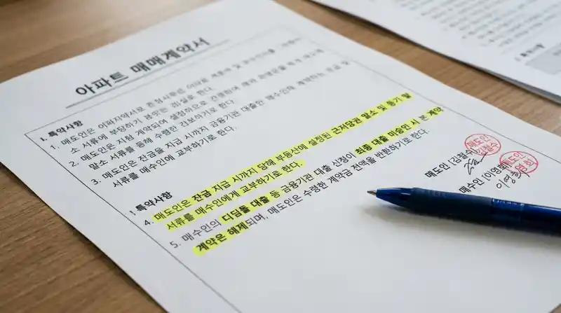 '근저당권 말소'와 '대출 미승인 시 계약 해제' 