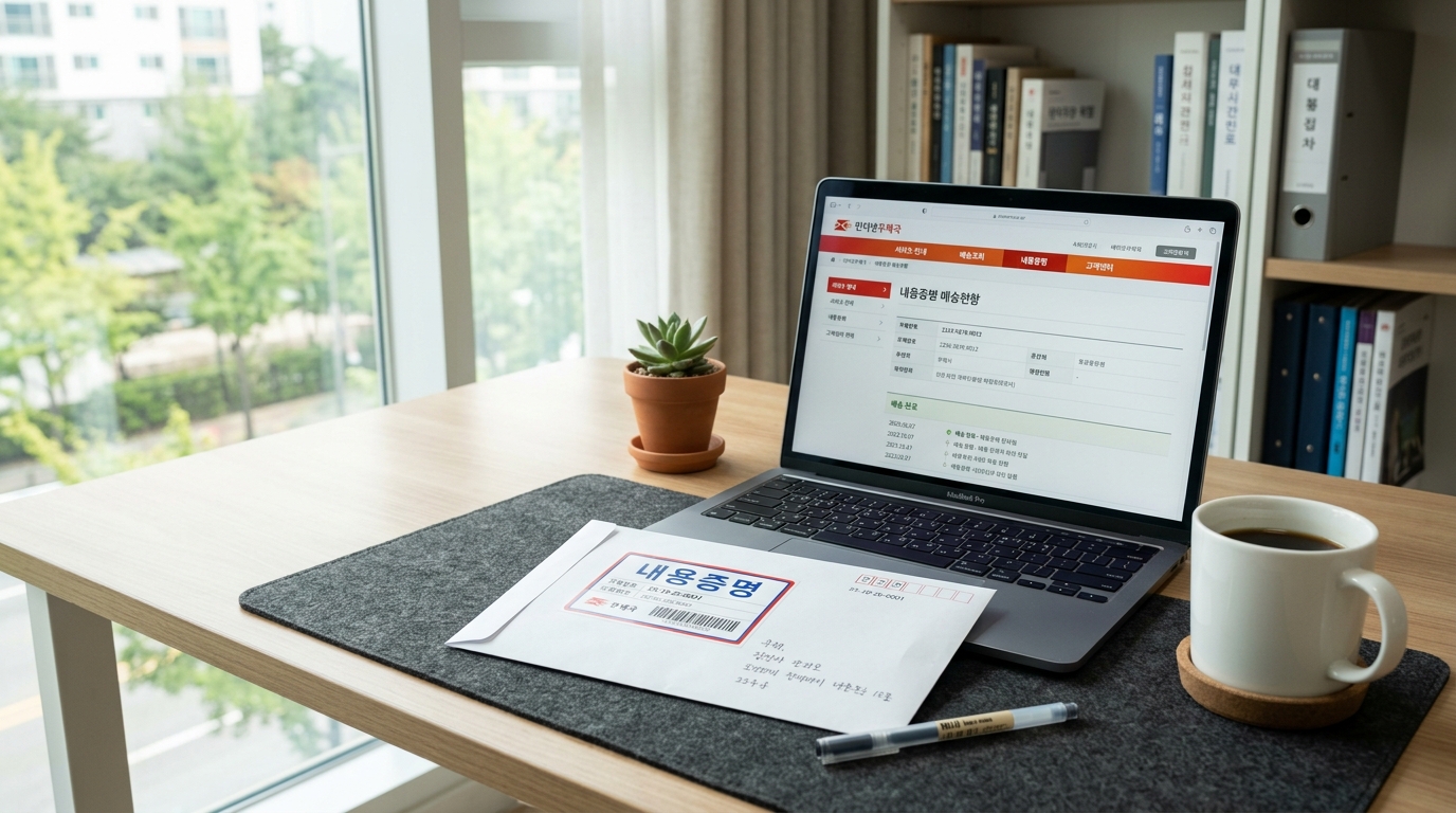 내용증명 발송 준비