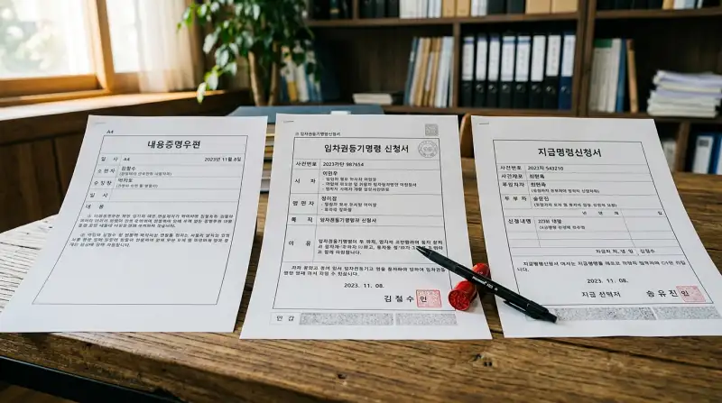 법률 서류 실물 사진