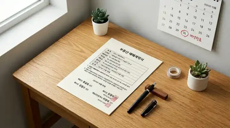 부동산 매매계약서 플랫레이