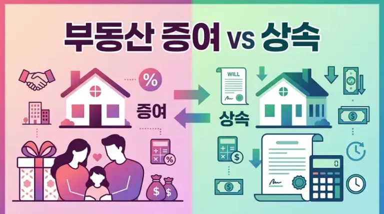 부동산 증여 vs 상속 뭐가 더 유리할까 실제 계산 기준