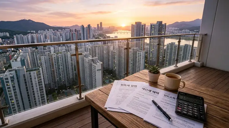 서울 아파트 단지와 세금 문서