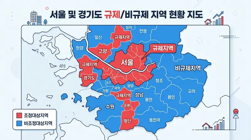 서울·경기 규제지역 지도