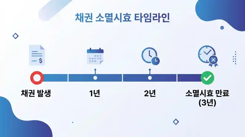 소멸시효 3년 타임라인 인포그래픽