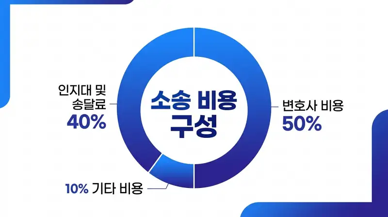 소송 비용 구성 파이차트