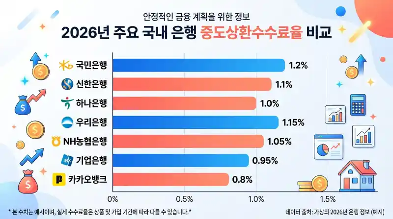은행별 중도상환수수료율 비교