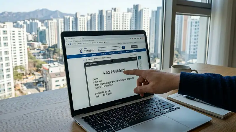 인터넷등기소 화면