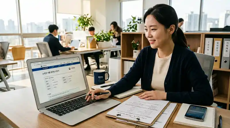  정부 대출 신청 장면