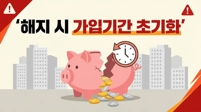 해지 시 경고 일러스트