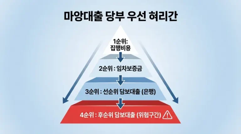 후순위 담보대출 구조를 보여주는 인포그래픽