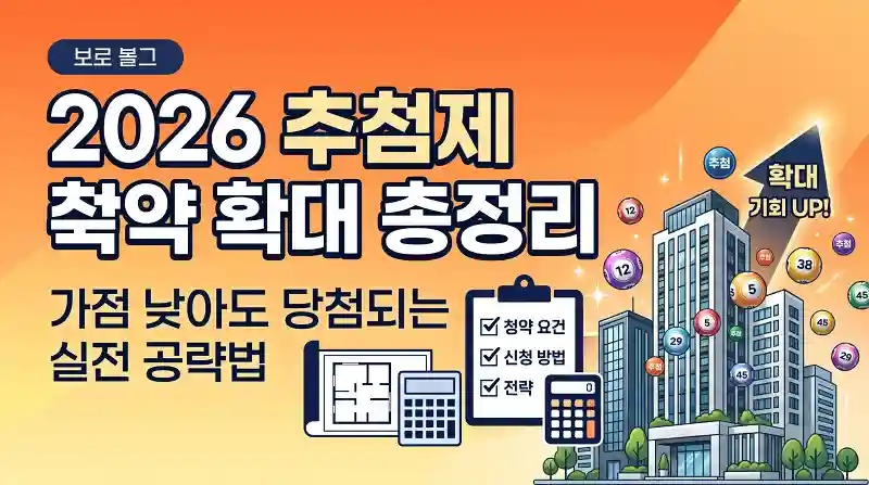 2026 추첨제 청약 확대 총정리