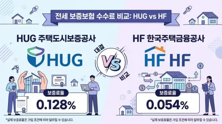 HUG vs HF 비교 인포그래픽