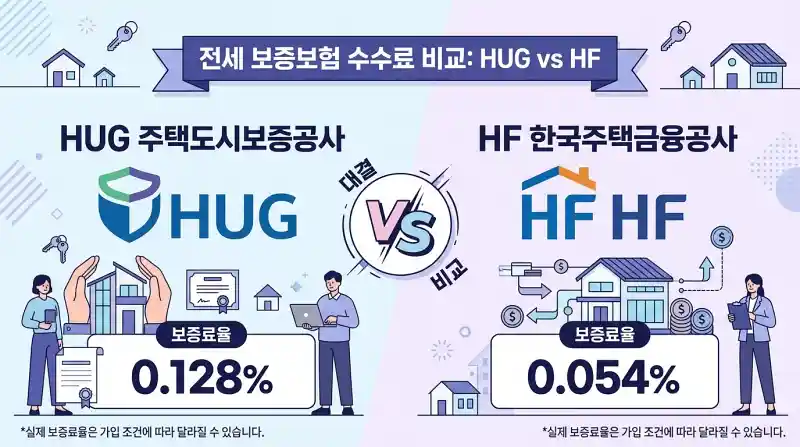 HUG vs HF 비교 인포그래픽
