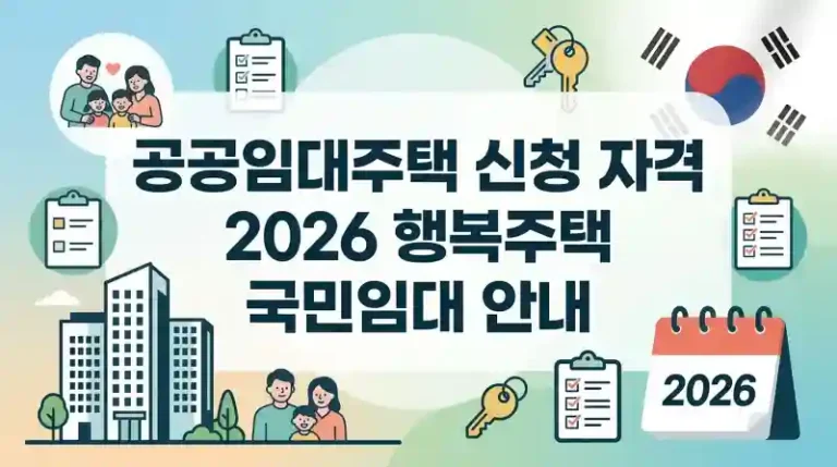 공공임대주택 신청 자격 2026