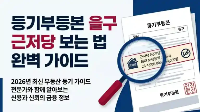 등기부등본 을구 근저당 보는 법 완벽 가이드