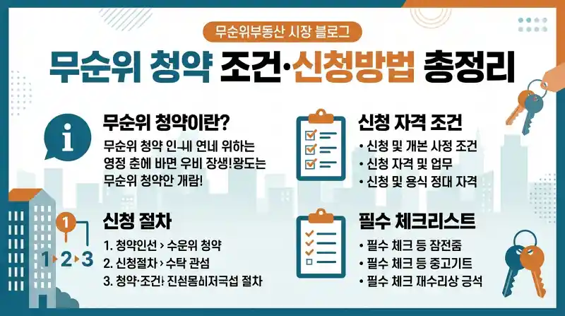 무순위 청약 조건·신청방법 총정리